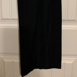 NEW YORK & CO BLACK W BLACK PINSTRIPE SLACKS 2 TAL